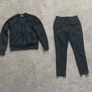 Adidas Black Tracksuit Set